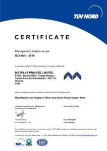 Matplat Pvt Ltd Certificate